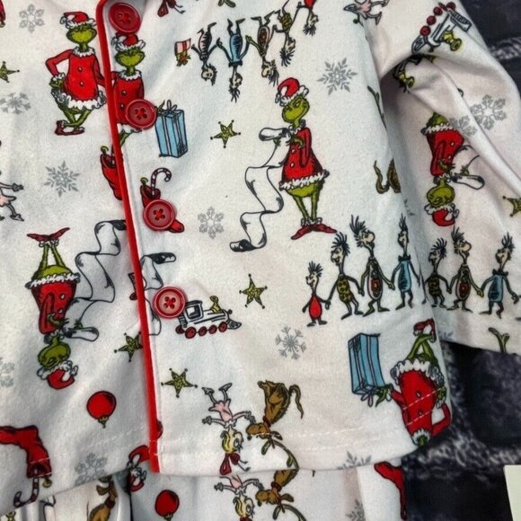 Grinch 12 Months Grinch Max Whosville 2 Piece Pajama PJ Toddler - Picture 8 of 14